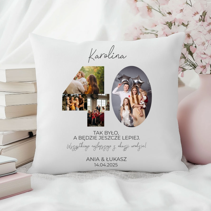 Personalizowana poszewka ze zdjęciami i imionami – Prezent rocznicowy