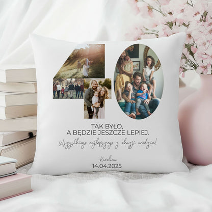 Personalizowana poszewka ze zdjęciami i imionami – Prezent rocznicowy
