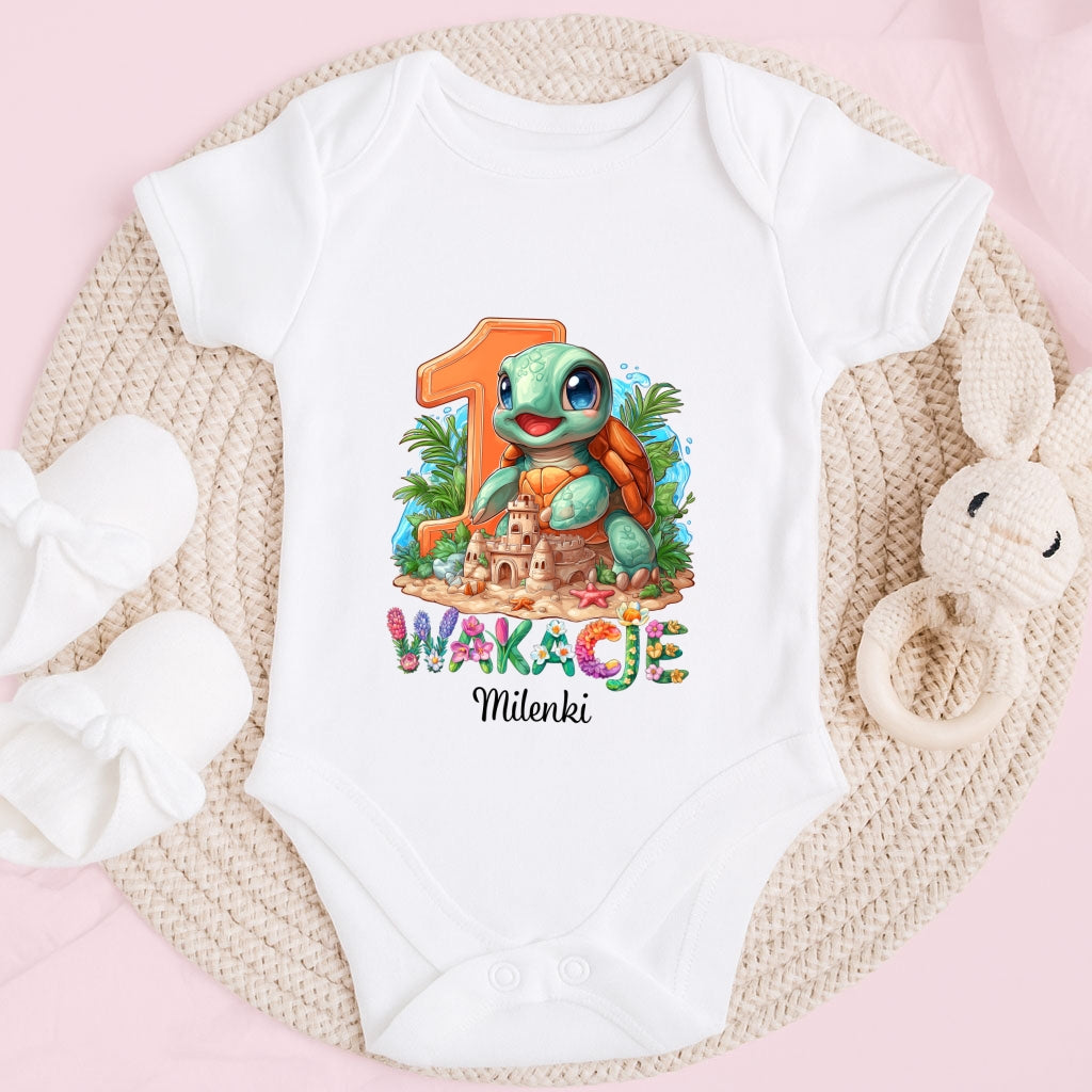 Personalizowane Body na Pierwsze Wakacje z Imieniem – Wakacje Dziecka