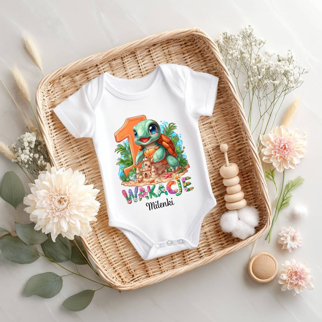 Personalizowane Body na Pierwsze Wakacje z Imieniem – Wakacje Dziecka