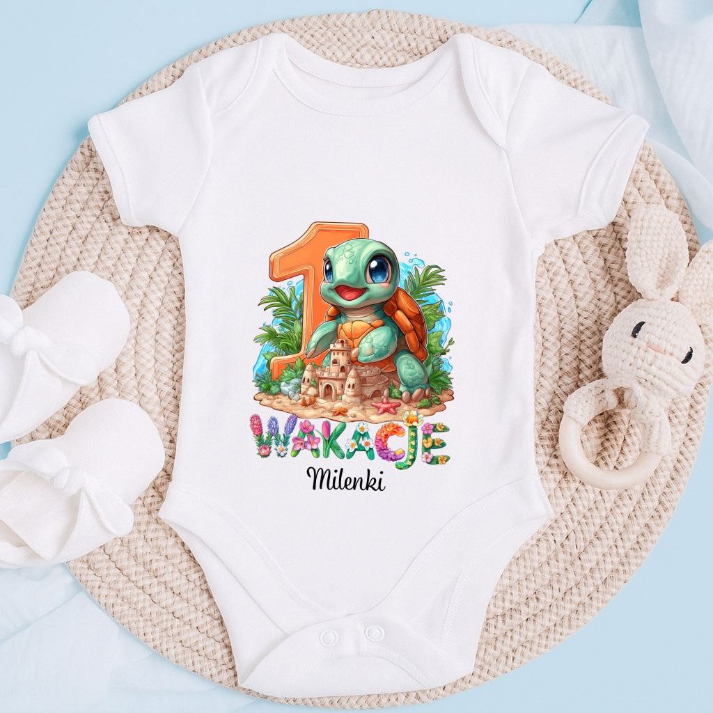 Personalizowane Body na Pierwsze Wakacje z Imieniem – Wakacje Dziecka
