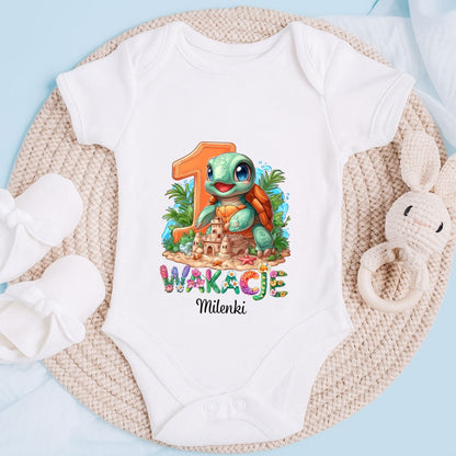 Personalizowane Body na Pierwsze Wakacje z Imieniem – Wakacje Dziecka