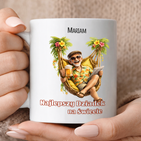 Personalizowany kubek dla Dziadka z imieniem - Najlepszy Dziadek na świecie, idealny prezent