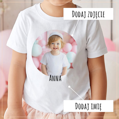 Koszulka Dziecięca z Własnym Zdjęciem i Imieniem – Prezent Personalizowany