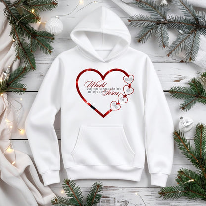 Personalizowany Świąteczny Swetshirt „Wnuki Zajmują Specjalne Miejsce w Sercu” – Prezent Rodzinny z Imionami Wnuków