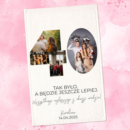 Personalizowany ręcznik na rocznicę – ze zdjęciami i imionami