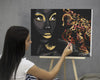 Załaduj obraz do przeglądarki galerii, Kobieta i Tygrys Złote Elementy YY0399