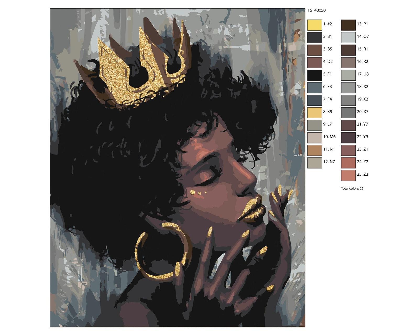 Kobieta z Koroną Złote Usta PC0450