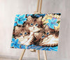 Załaduj obraz do przeglądarki galerii, Kotki w Niebieskich Kwiatach CH0667