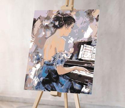 Kobieta Gra na Fortepianie CH0701
