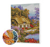 Załaduj obraz do przeglądarki galerii, Mozaika - Dom w lesie - 40x50cm Na Ramę