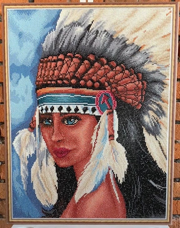 Mozaika - Indiańska dziewczyna - 50x65cm Na Ramę