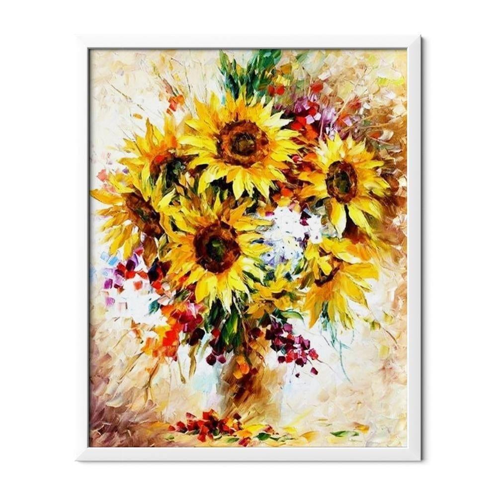 Mozaika - Wazon Ze Słonecznikami - 40x50cm