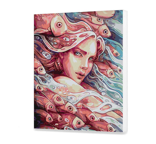 Dziewczyna i ryby NK0529