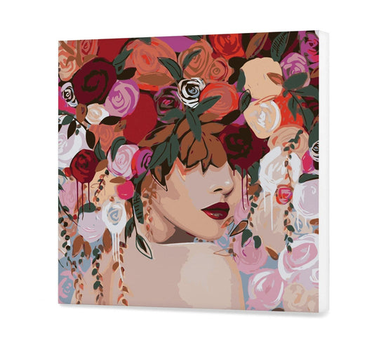 Ładna kobieta z różami PC0596