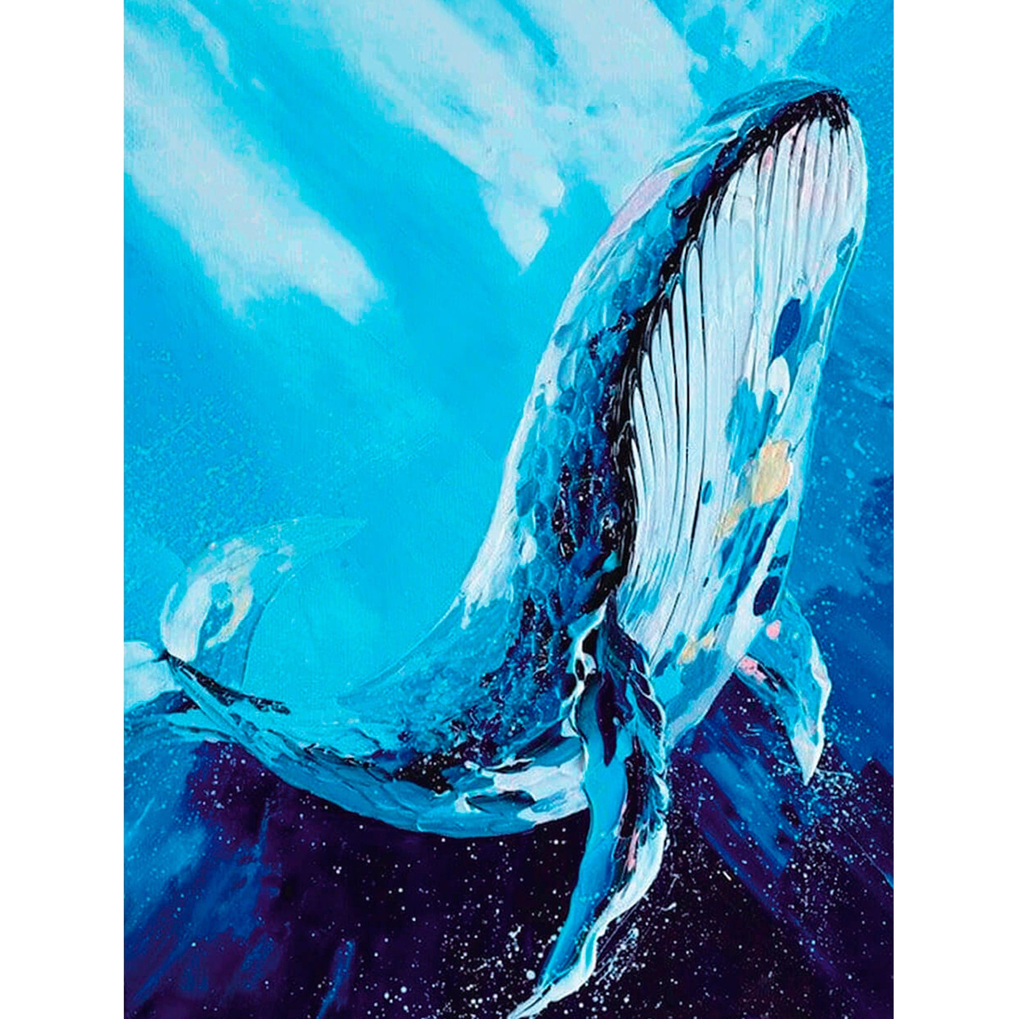 Mozaika - Wieloryb w Oceanie - 40x50cm Na Ramę