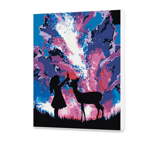 Dziewczyna I Jeleń CH0065