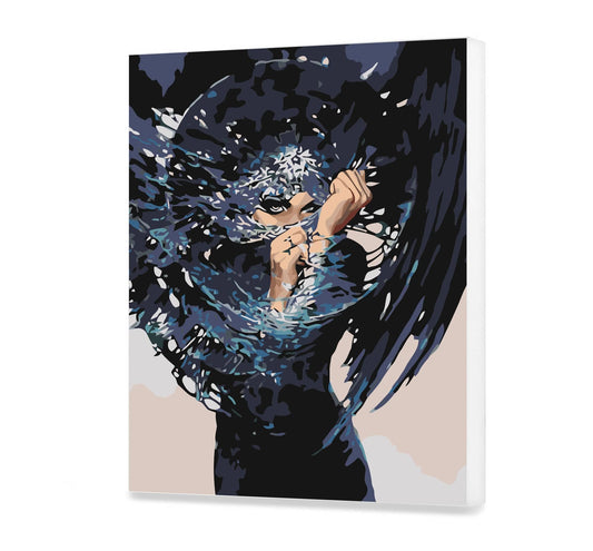 Dziewczyna z czarnymi piórami SC0736