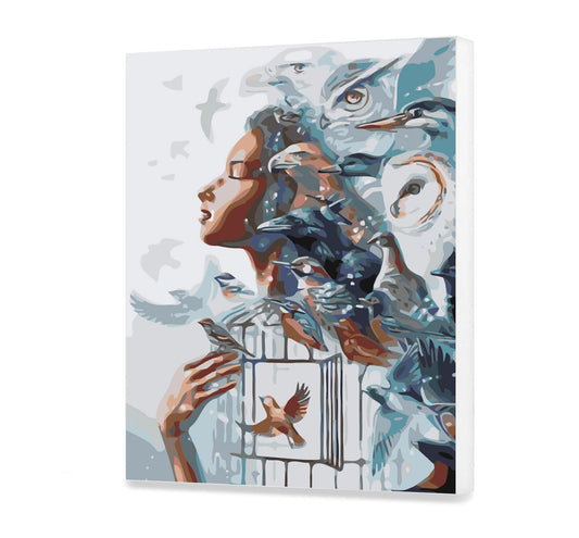 Kobieta i ptaszki SC0793