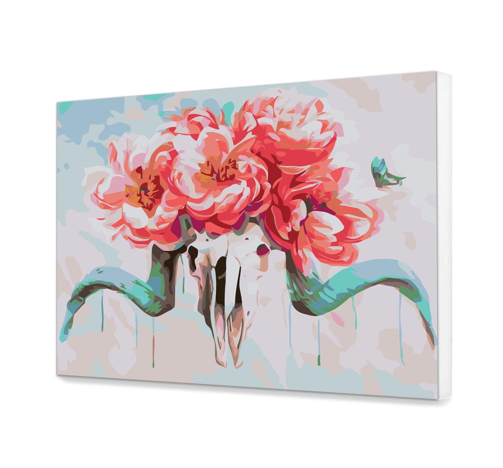 Czaszka z kwiatami SC0763