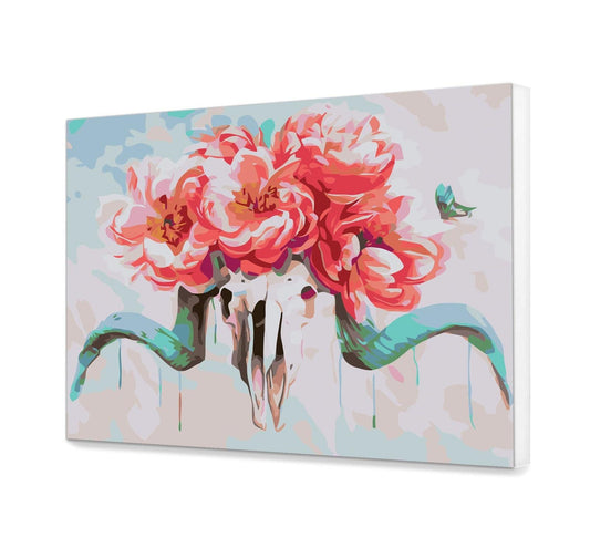 Czaszka z kwiatami SC0763