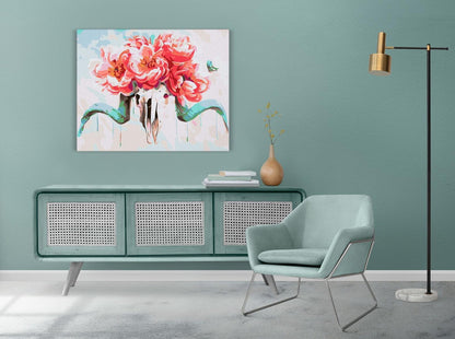 Czaszka z kwiatami SC0763