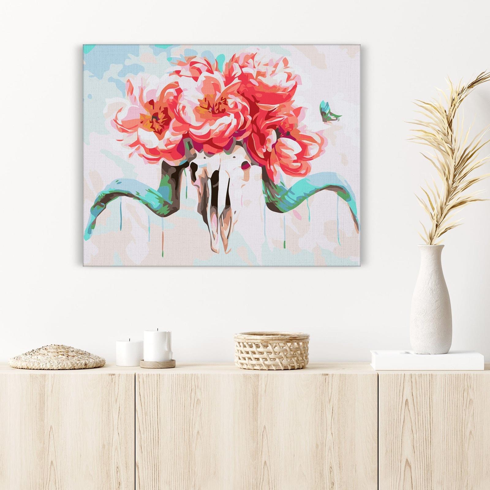 Czaszka z kwiatami SC0763