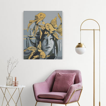 Dziewczyna ze złotą rybką SC0767