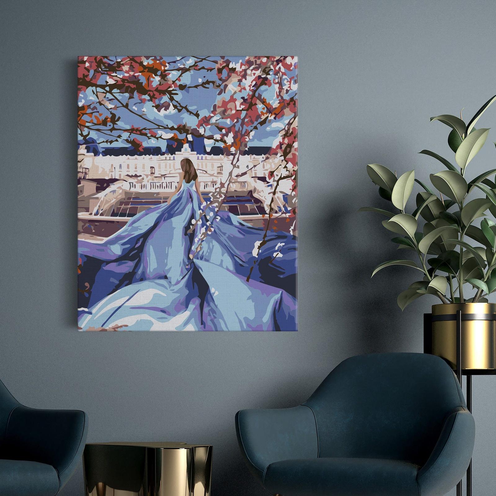 Dziewczyna w niebieskiej sukni SC0733