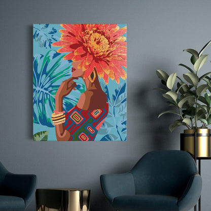 Dziewczyna w kwiatkowym kapeluszu SC0738