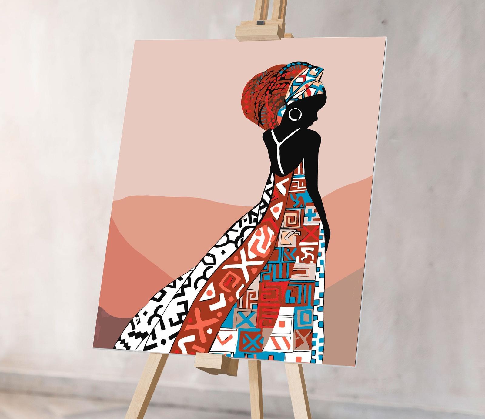 Afrykańska Kolorowa Sukienka SC0628