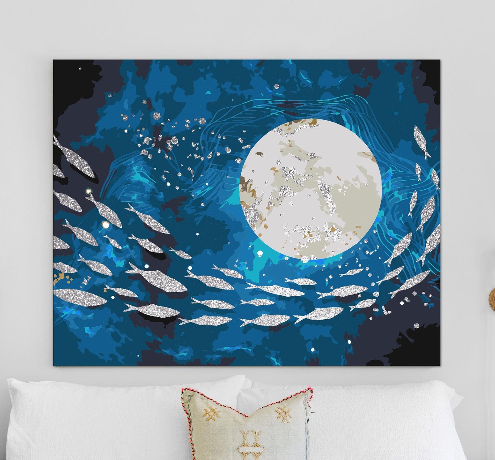 Pływające Srebrne Rybki SC0593