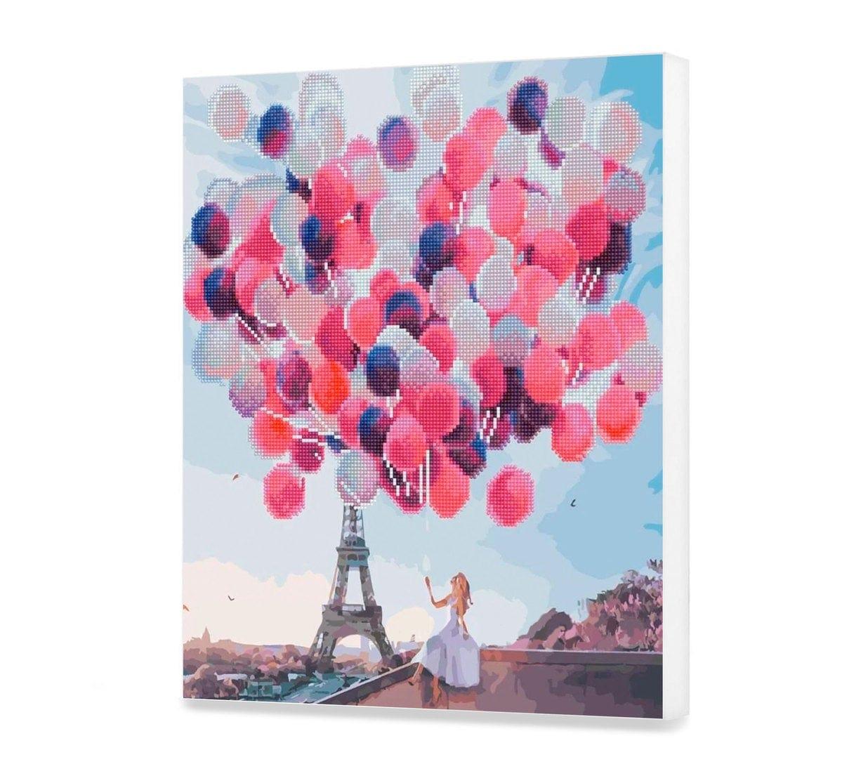 Mozaika+malowanie - Paryż z Balonami