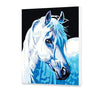 Biały Mustang Koń HP0166