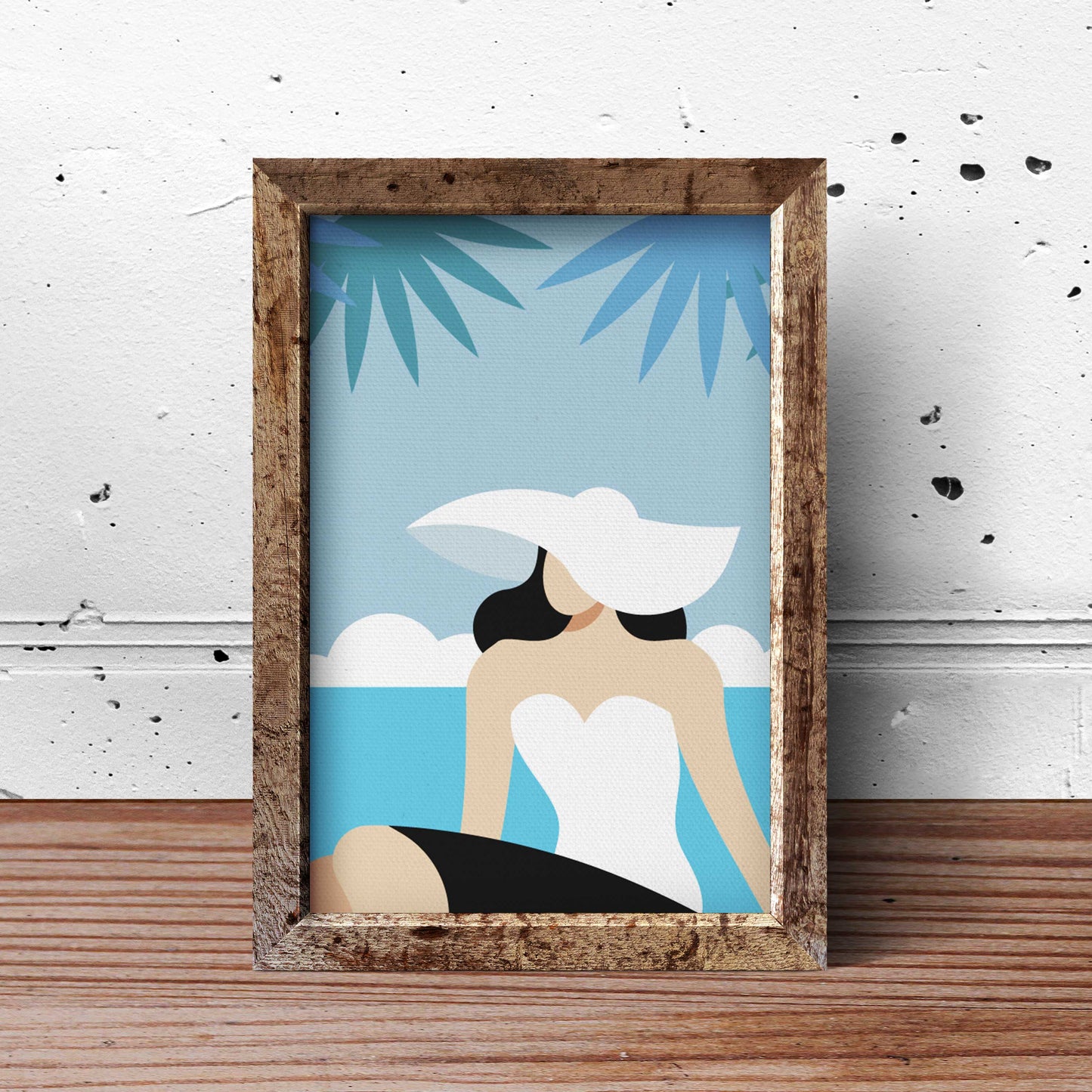 Kobieta w białym kapeluszu RP0277