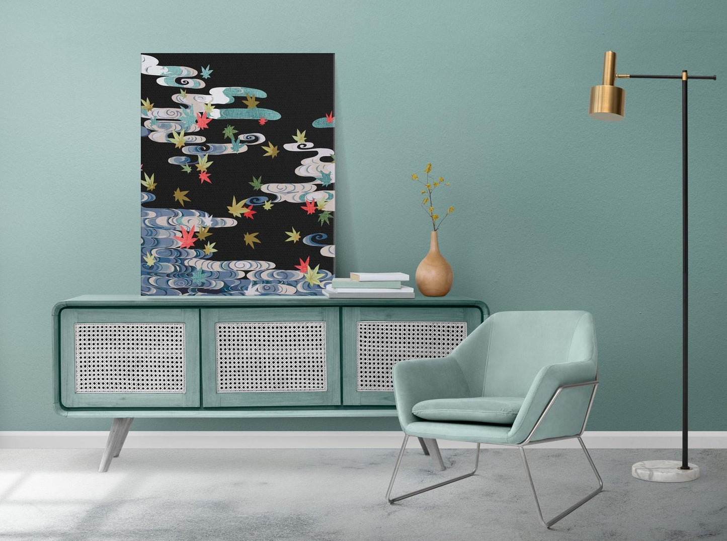 Abstrakcja na Czarnym Tle NK0440