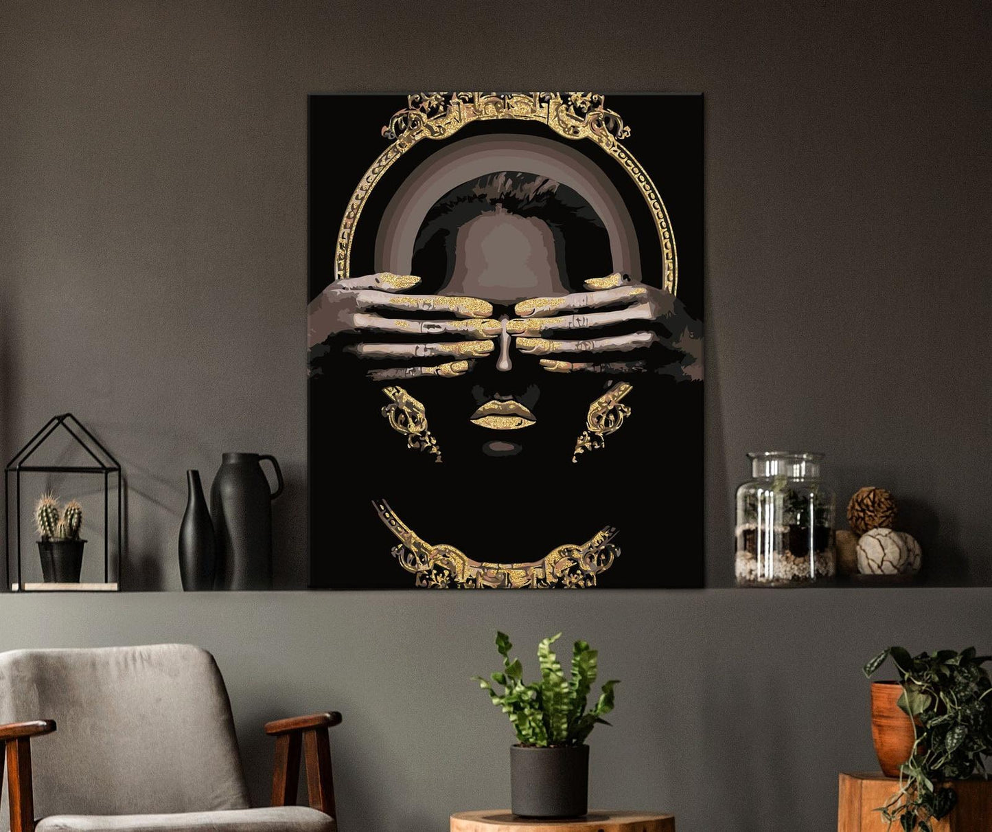 Afrykańska Kobieta Złote Motywy