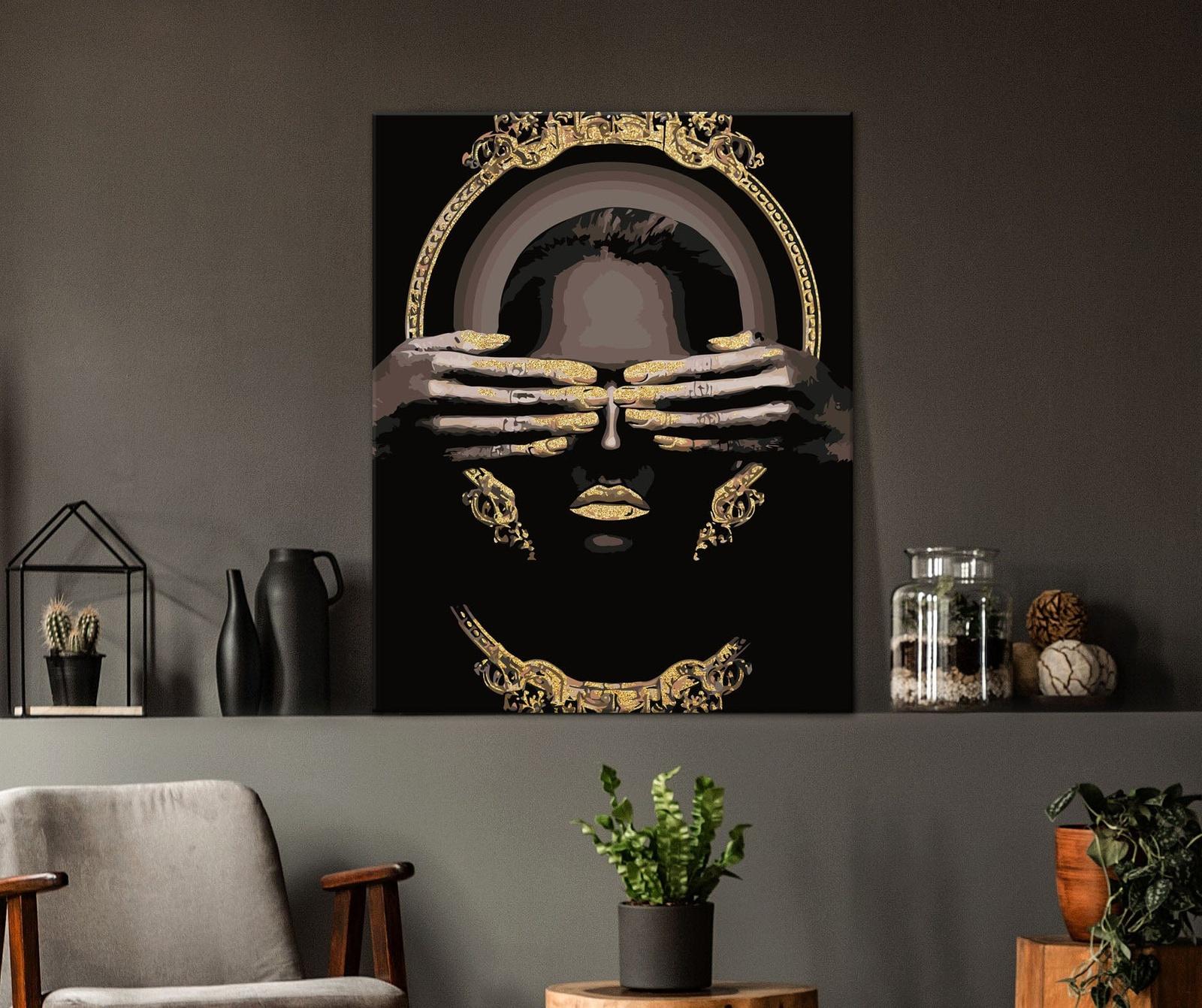 Afrykańska Kobieta Złote Motywy