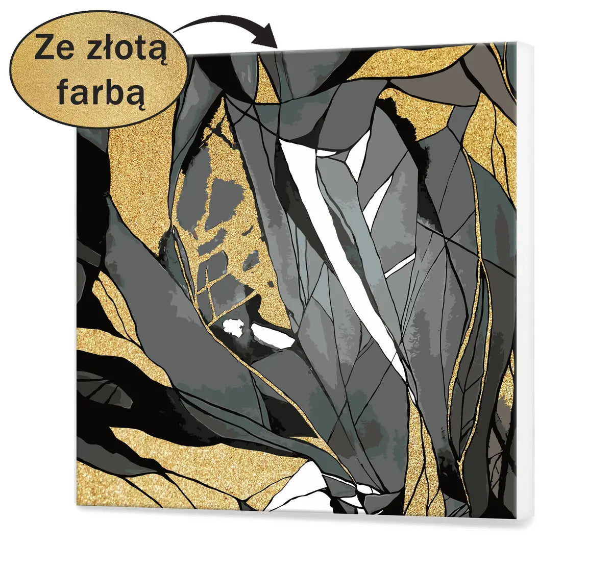 Abstrakcja ze złotem