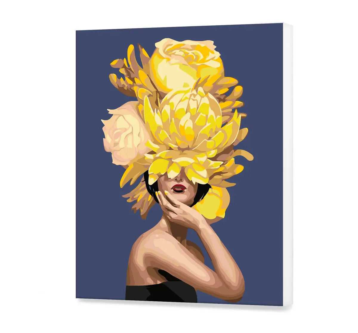 Dziewczyna z żółtymi kwiatami