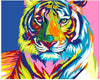Załaduj obraz do przeglądarki galerii, Kolorowy Tygrys - Malowanie po numerach