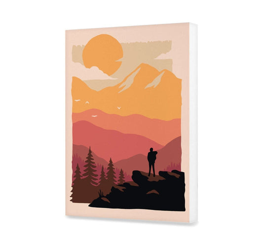 Widok Na Zachód Słońca W Górach PC0293