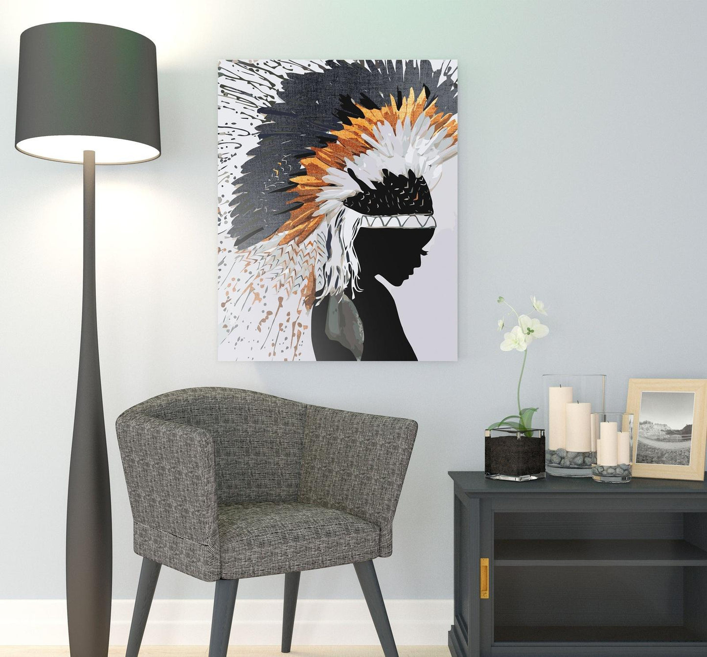 Dziewczyna w piórkach SC0755