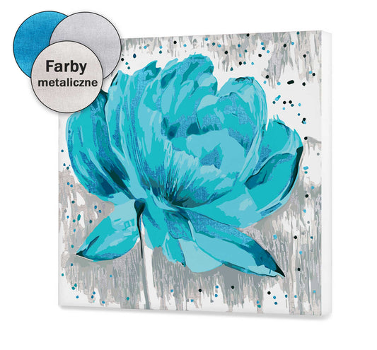 Kwitnący niebieski kwiat