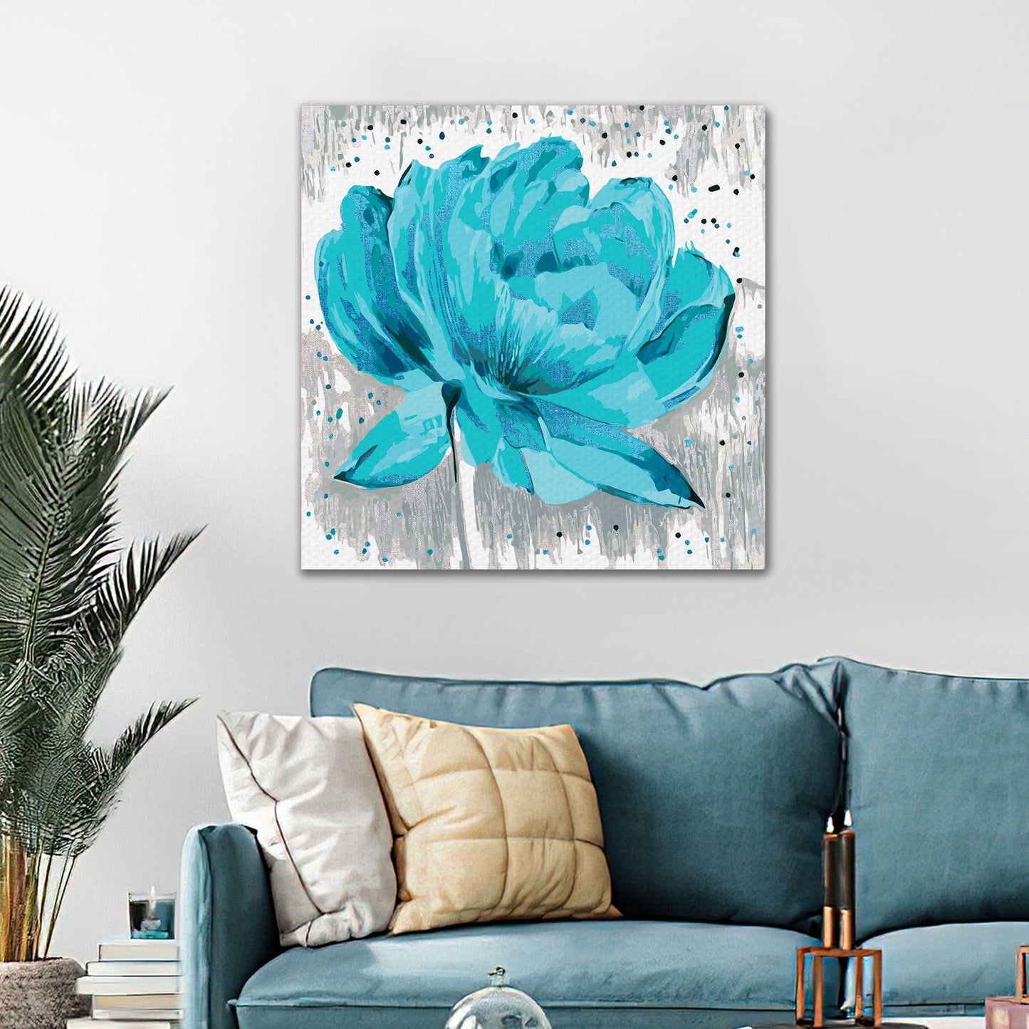 Kwitnący niebieski kwiat