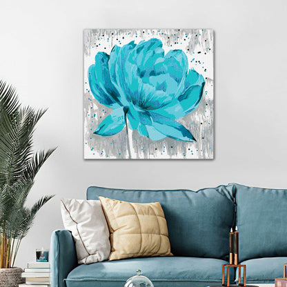 Kwitnący niebieski kwiat