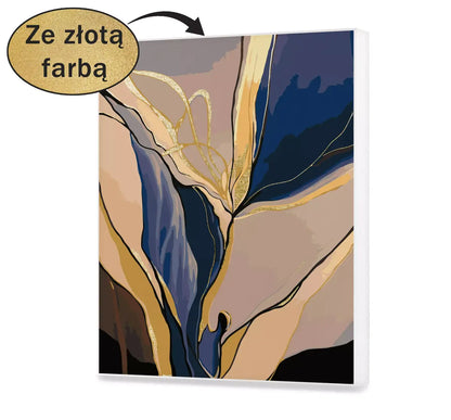 Złoto-niebieska abstrakcja