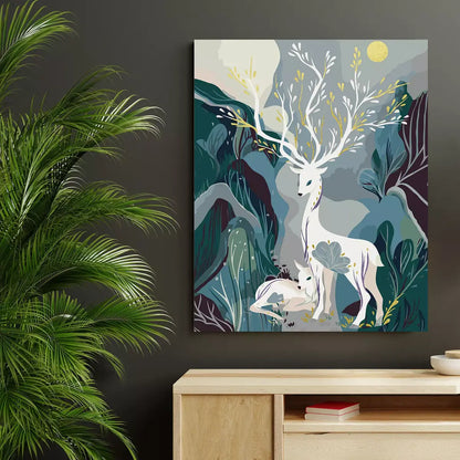 Renifery w magicznym lesie