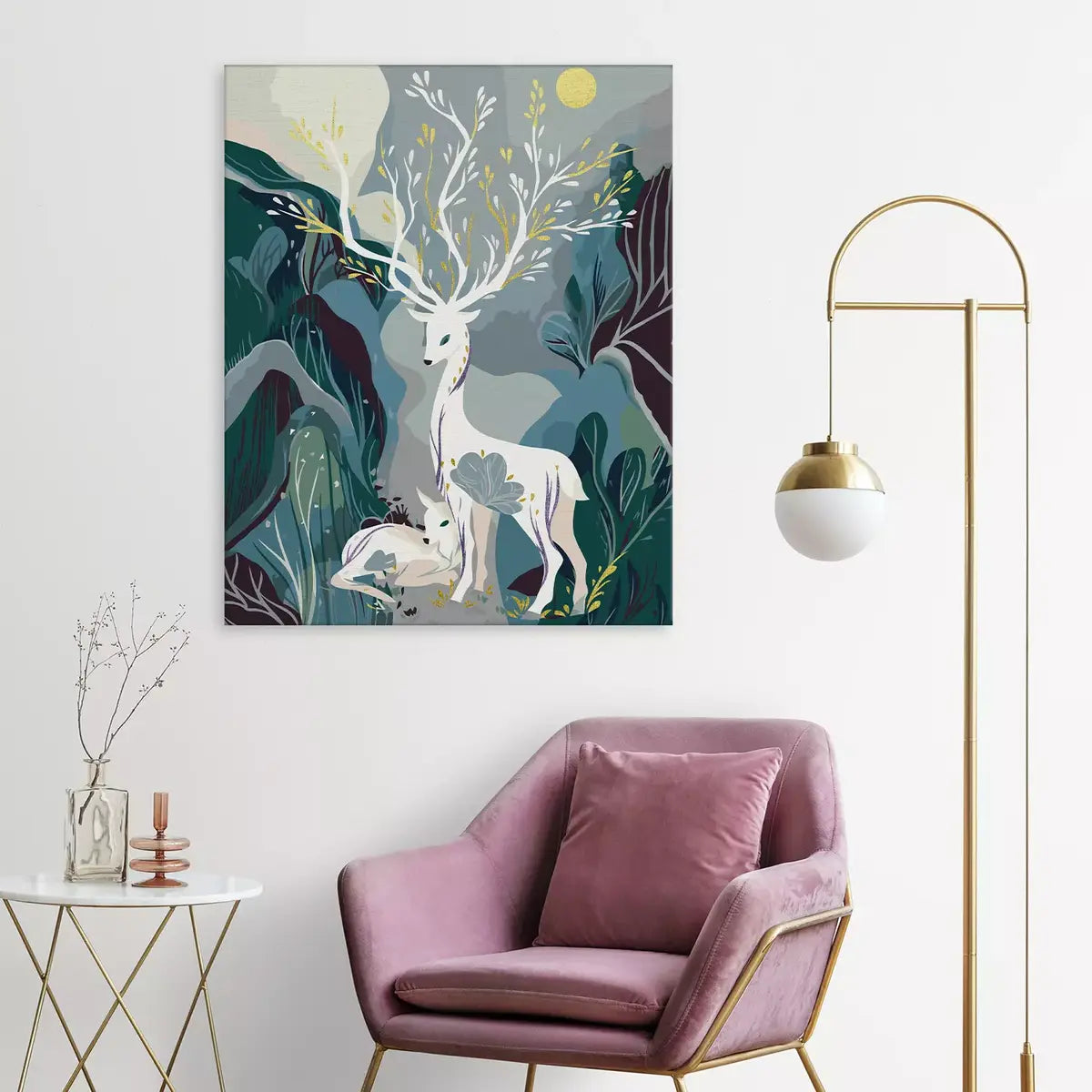 Renifery w magicznym lesie