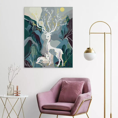 Renifery w magicznym lesie